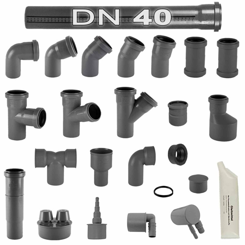 40mm HT-Fittings fr Abflurohrsystem aus PP