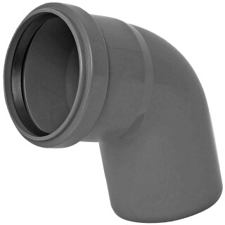 90mm HT-Fittings für Abflußrohrsystem aus PP Bogen Winkel 30 Grad