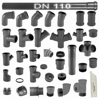 alle DN110 = DN100 HT Abwasserrohre