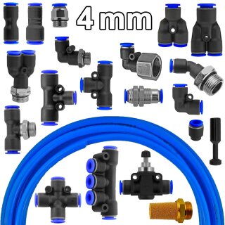 Alle 4mm Pneumatik Steckverbinder