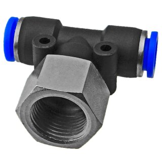 Alle 6mm Pneumatik Steckverbinder T-Stück mit IG 1/4 Zoll