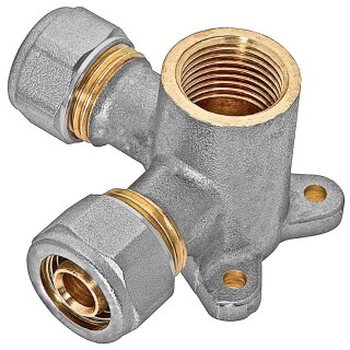 Schraubfittings für 16 x 2,0 mm Rohr Schraub-Wandwinkel 90° 16x2,0mm - 1/2 Zoll - 16x2,0mm