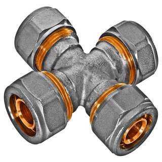 Schraubfittings für 16 x 2,0 mm Rohr Schraub-Kreuzung 16x2,0mm