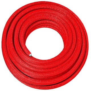 Schraubfittings für 16 x 2,0 mm Rohr Rohr rot isoliert 40 Meter Rolle