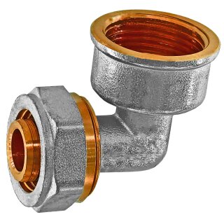 Schraubfittings für 26 x 3,0 mm Rohr Schraub-Übergangswinkel mit IG 26x3,0mm - 3/4 Zoll