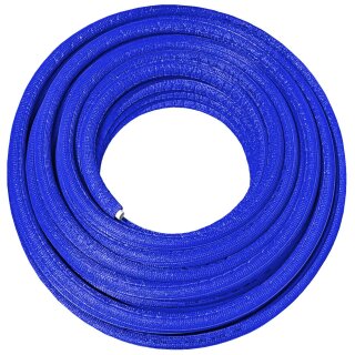 Schraubfittings für 26 x 3,0 mm Rohr Rohr blau isoliert 10 Meter Rolle