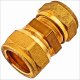Schraub-Fitting für Kupferrohr > Kupplung (i-i) Rohr Ø 18mm auf Rohr Ø 15mm