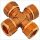 Schraub-Fitting für Kupferrohr > Kreuzstück (i-i-i-i) 22mm x 22mm x 22mm x 22mm