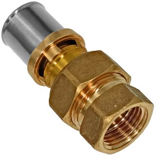 Press-Fitting für Mehrschichtverbundrohr Verschraubung 2-teilig auf Innengewinde (i-IG) Ø 16,0 x 2,0mm auf 1/2 Zoll