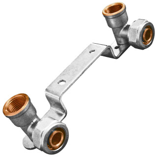 Schraubfittings für 20 x 2,0 mm Rohr Wandwinkel mon. Stichmaß 153mm 20x2,0mm - 1/2 Zoll