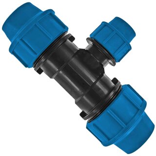40mm PP Klemmverbinder-Fittings für PE-Rohr T-Stück reduziert 40mm x 25mm x 40mm