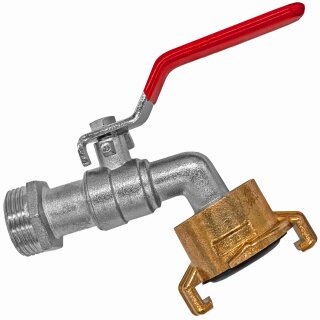 Auslaufventil mit Schnellkupplungsanschluss (Geka) Wandanschluß 1/2" Außengewinde