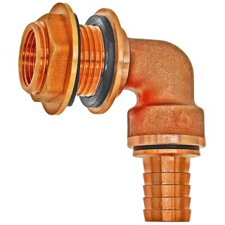 Regentonnenverschraubung verschiedene Ausführungen Winkel 90° Schlauchtülle Filter Stecker für Gardena Loch 43mm Tülle 1"=25mm