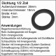 Flachdichtung Gummi NBR Ø1=26 Ø2=18mm...