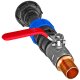 IBC Adapter S60 Verlängerung mit Kugelhahn und Schlauchtülle 1/2 Zoll Hahn Tülle Ø ca.15mm