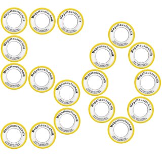 MegaHaustechnik 50 Rollen Gewindedichtband 0,1mm x stark x 12mm breit x 12 Meter Länge