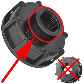 IBC Tank S60x6 Anschluß Adapter mit Innengewinde