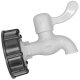 IBC Tank S60x6 Adapter mit Auslaufhahn weiss