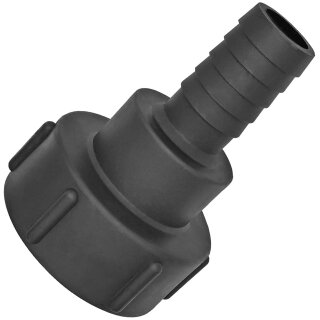 IBC Tank S60x6 Anschluß Adapter massive Ausführung mit Schlauchtülle Ø 20mm für 3/4 Zoll Schlauch