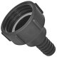IBC Tank S60x6 Anschluß Adapter massive Ausführung mit Schlauchtülle Ø 26mm für 1 Zoll Schlauch