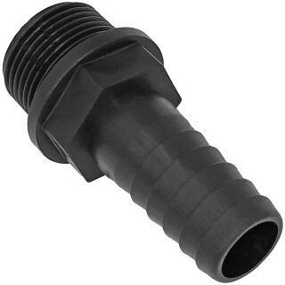 Gewinde-Fittings aus Kunststoff > Schlauchtülle mit Außengewinde (AG-Tülle) 1 1/4" Gewinde x Tülle Ø 33mm