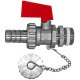 KFE Kugelhahn selbstdichtend Messing vernickelt, 1/2 Zoll...
