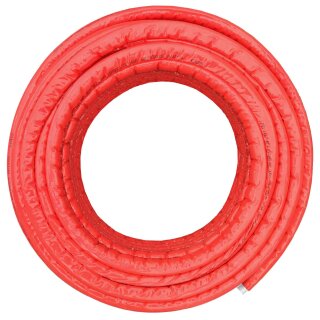 Press-Fittings für Mehrschichtverbundrohr Ø 20,0 x 2,0mm RohrØ 20 x 2,0mm rot isoliert 10 Meter Rolle