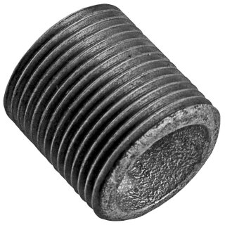 Gewinde-Fitting aus Temperguss verzinkt > Nippel mit durchgehendem Außengewinde Nr.531 (AG-AG) 1 Zoll