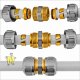 Klemmverschraubung für Mehrschichtverbundrohr mit Eurokonus 3/4 Zoll Rohr Ø 16 x 2,0mm + Eurokonus