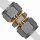 Eurokonus-Fitting Kupplung reduzierend (EK-EK reduzierend) Rohr Ø 16x2,0mm auf 14x2,0mm