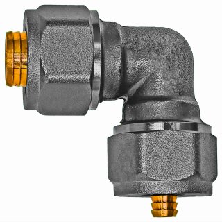 Eurokonus-Fitting Winkel 90 Grad reduzierend (EK-EK reduzierend) Rohr Ø 16x2,0mm auf 14x2,0mm
