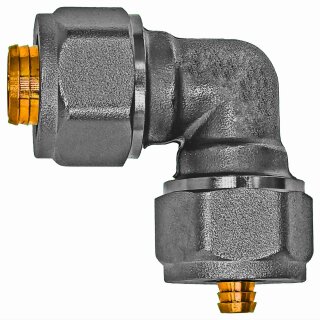 Eurokonus-Fitting Winkel 90 Grad reduzierend (EK-EK reduzierend) Rohr Ø 17x2,0mm auf 12x2,0mm