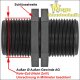 Doppelnippel, 2“ AG, Gewindefitting Kunststoff, Trinkwasser geeignet, Außengewinde-Außendurchmesser 60mm, DN50 Rohr