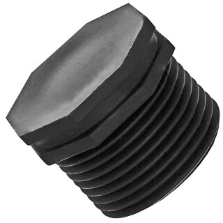 Gewindefittings aus Kunststoff > Stopfen 3/4 Zoll AG DN20 mit Außengewinde Außendurchmesser 26mm Trinkwasser geeignet Rohr Verschraubung End Stück Kappe Verschluss Deckel