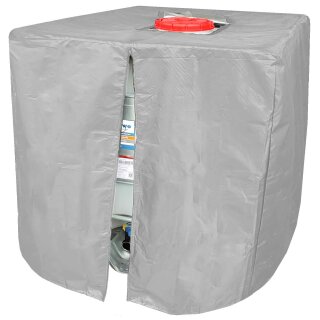 IBC Abdeckplane Silber mit Reißverschluß