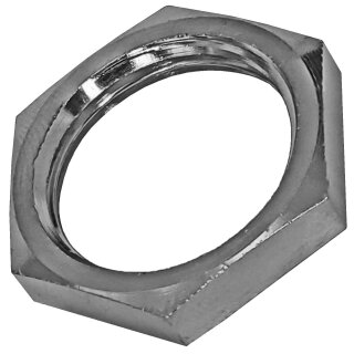 Gewinde-Fitting aus Messing verchromt > Rohrmutter mit Innengewinde (IG)