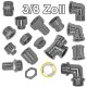 3/8 Zoll Gewinde-Fittings aus Messing verchromt