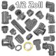 1/2 Zoll Gewinde-Fittings aus Messing verchromt