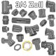 3/4 Zoll Gewinde-Fittings aus Messing verchromt