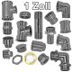 1 Zoll Gewinde-Fittings aus Messing verchromt