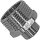 Gewinde-Fitting aus Messing verchromt > Doppelnippel mit Außengewinde reduzierend (AG-AG.r.) 1/2 Zoll auf 3/8 Zoll