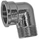 Gewinde-Fitting aus Messing verchromt > Winkel 90 Grad...