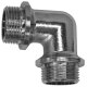 Gewinde-Fitting aus Messing verchromt > Winkel 90 Grad...
