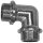 Gewinde-Fitting aus Messing verchromt > Winkel 90 Grad mit Außengewinde mit Kragen (AG-AG) 1 Zoll