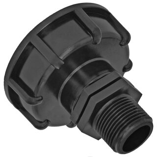IBC Tank S60x6 Anschluß Adapter mit Außengewinde 1 1/2 Zoll Rohr-Außengewinde