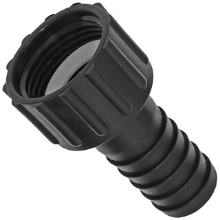 Gewindefittings aus Kunststoff > Schlauchtülle Außendurchmesser 20 mm mit Überwurf Mutter Innengewinde 1 1/4 Zoll IG Trinkwasser geeignet Schlauchanschlußstück Gartenschlauch