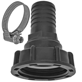 IBC Tank Verbinder mit Schlauchtüllen gerade + Schelle