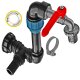 IBC Tank Verbinder mit Schlauchtüllen Winkel +Hahn5...