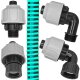 Klemmverbinder BDFast für Poolschlauch Kupplung mit Außengewinde (AG) InnenØ 20mm 3/4" x AG 1"