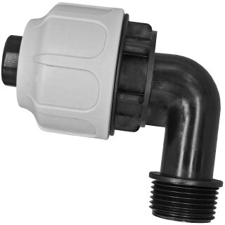 Klemmverbinder BDFast für Poolschlauch Winkel mit Außengewinde (AG) InnenØ 32mm 1 1/4" x AG 1 1/4"